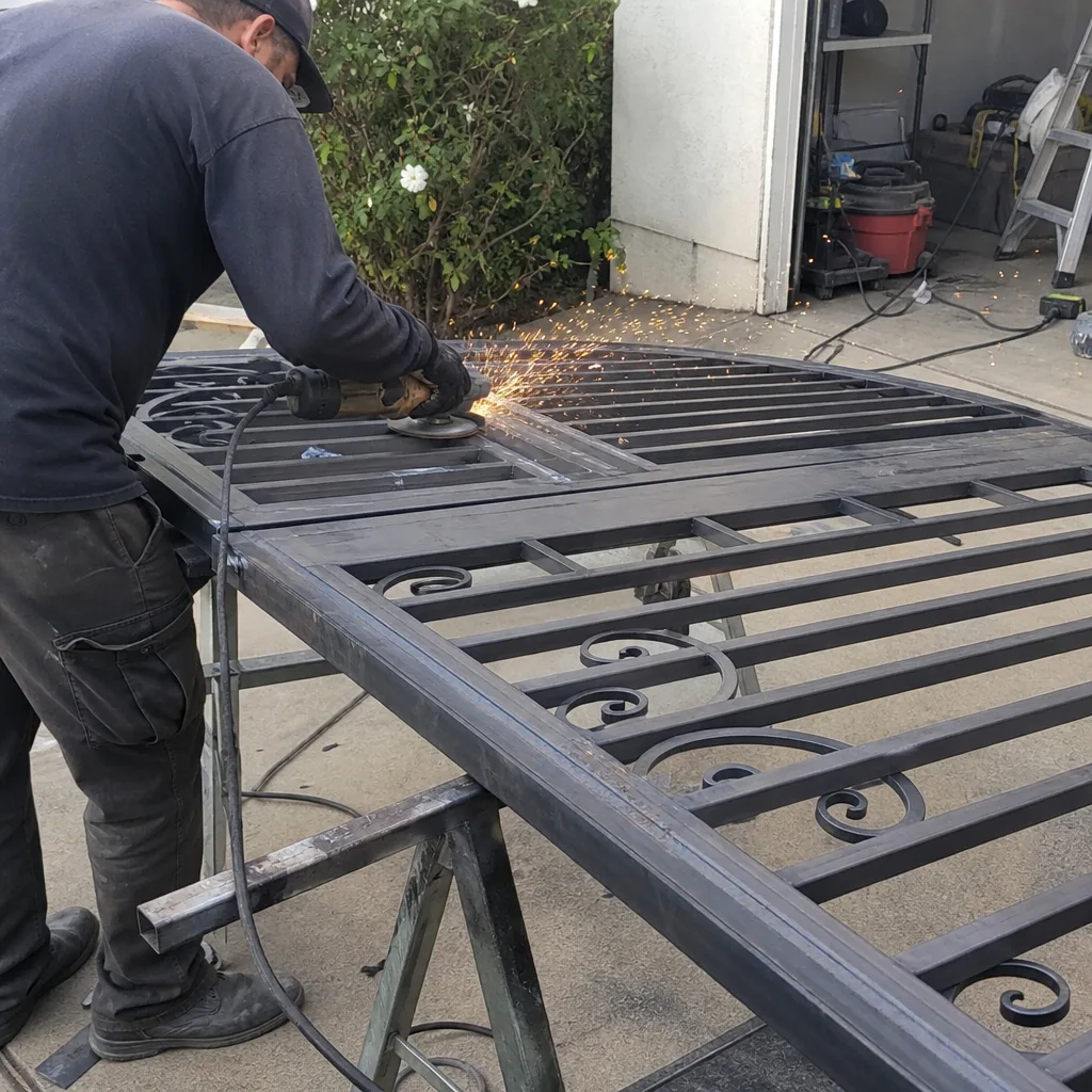 Professional welding and metal gate repair service in progress nationwide